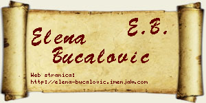 Elena Bucalović vizit kartica